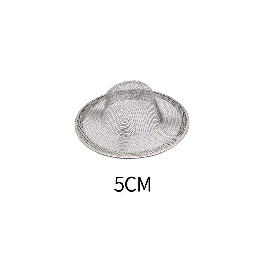 Stainless Steel Drains Kitchen Sink Strainers Bathroom Hair Filter Kitchen Bath Accessories Floor Drain Net Hair Blocking Filter