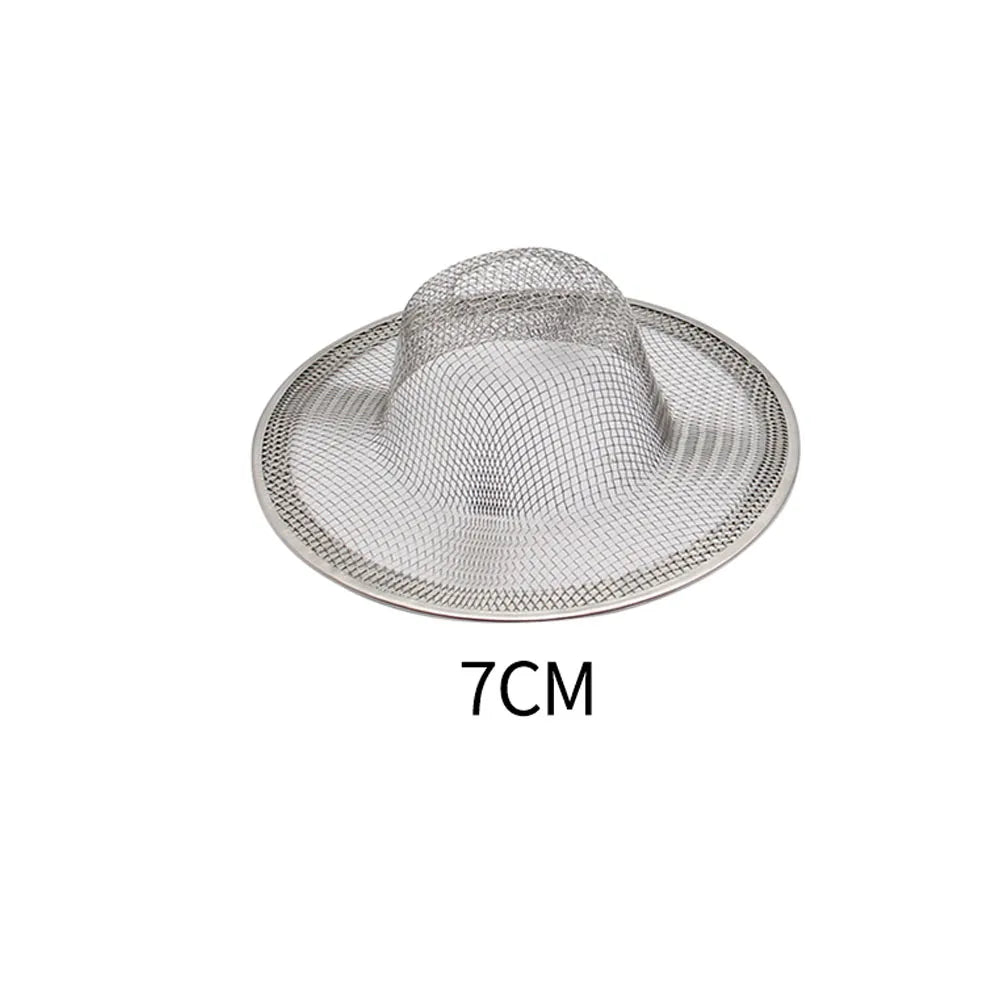 Stainless Steel Drains Kitchen Sink Strainers Bathroom Hair Filter Kitchen Bath Accessories Floor Drain Net Hair Blocking Filter