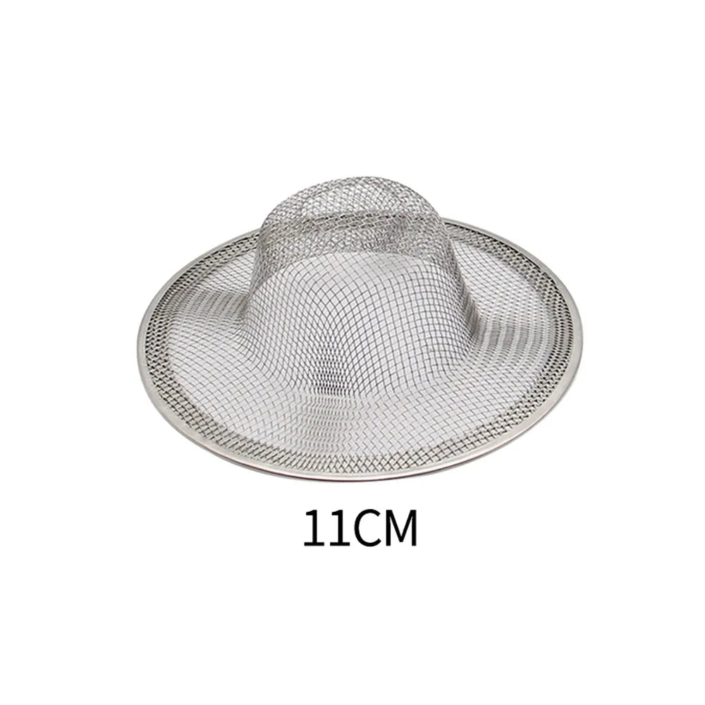 Stainless Steel Drains Kitchen Sink Strainers Bathroom Hair Filter Kitchen Bath Accessories Floor Drain Net Hair Blocking Filter