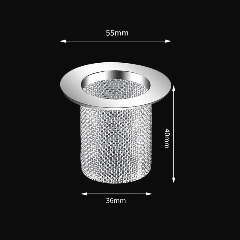 Stainless Steel Floor Drain Filter Mesh Sink Strainer Kitchen Bathroom Anti-clog Drains Bathtub Hair Catcher Shower Strainers