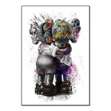 Street Graffiti Fashions Violent Teddy Bear Wall Art Poster Popular Home Living Room Decor Canvas Painting Prints Mural Pictures