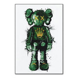 Street Graffiti Fashions Violent Teddy Bear Wall Art Poster Popular Home Living Room Decor Canvas Painting Prints Mural Pictures