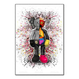 Street Graffiti Fashions Violent Teddy Bear Wall Art Poster Popular Home Living Room Decor Canvas Painting Prints Mural Pictures