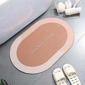 Super Absorbent Shower Bath Mat Bathroom Anti-Slip Carpet Rug Simple Kitchen Entrance Soft Door Bathtub Side Bath Mat Home Decor