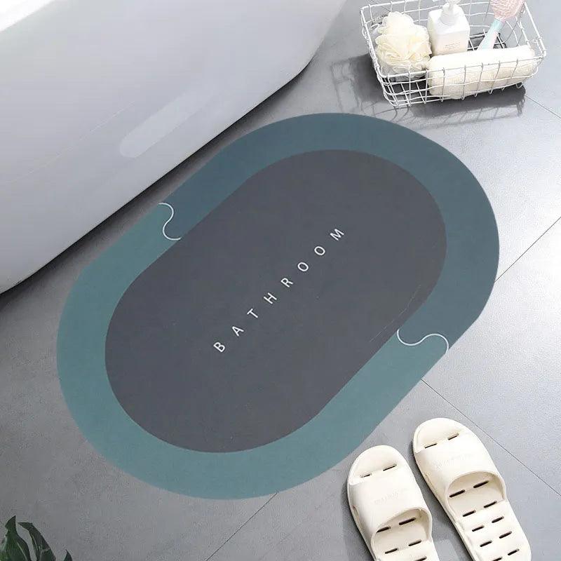 Super Absorbent Shower Bath Mat Bathroom Anti-Slip Carpet Rug Simple Kitchen Entrance Soft Door Bathtub Side Bath Mat Home Decor