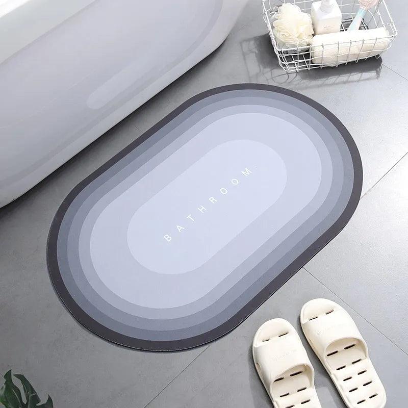 Super Absorbent Shower Bath Mat Bathroom Anti-Slip Carpet Rug Simple Kitchen Entrance Soft Door Bathtub Side Bath Mat Home Decor