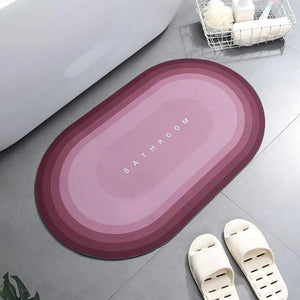 Super Absorbent Shower Bath Mat Bathroom Anti-Slip Carpet Rug Simple Kitchen Entrance Soft Door Bathtub Side Bath Mat Home Decor