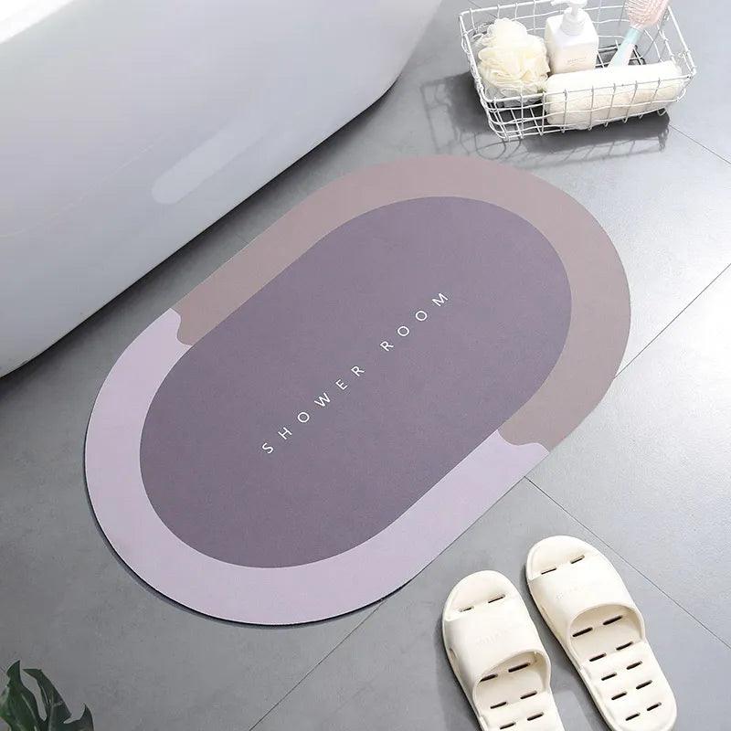 Super Absorbent Shower Bath Mat Bathroom Anti-Slip Carpet Rug Simple Kitchen Entrance Soft Door Bathtub Side Bath Mat Home Decor