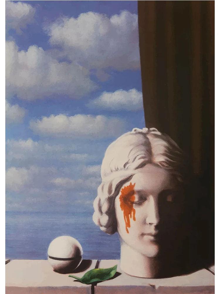 Surrealism Rene Magritte Classic Artwork Reproduction Posters and Print Canvas Painting Wall Art Picture for Living Room Cuadros