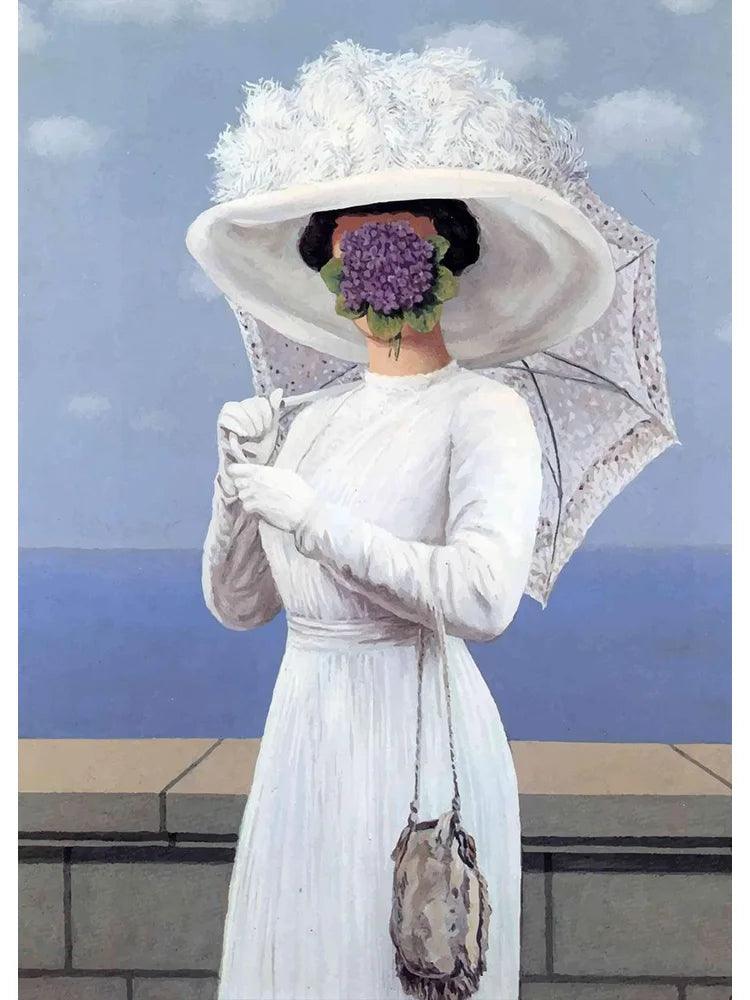 Surrealism Rene Magritte Classic Artwork Reproduction Posters and Print Canvas Painting Wall Art Picture for Living Room Cuadros