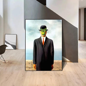 Surrealism Rene Magritte Classic Artwork Reproduction Posters and Print Canvas Painting Wall Art Picture for Living Room Cuadros