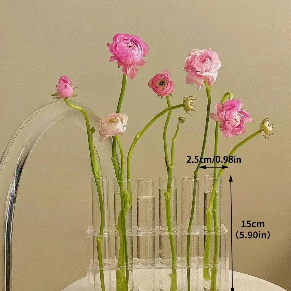 Test Tube Vases, High Appearance Glass Ornaments, Fresh Flowers, Hydroponic Planters, Combination Flower Vase Decorations