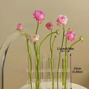 Test Tube Vases, High Appearance Glass Ornaments, Fresh Flowers, Hydroponic Planters, Combination Flower Vase Decorations