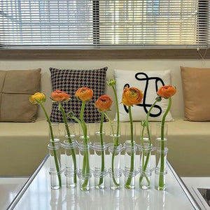 Test Tube Vases, High Appearance Glass Ornaments, Fresh Flowers, Hydroponic Planters, Combination Flower Vase Decorations