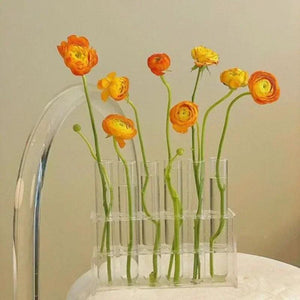 Test Tube Vases, High Appearance Glass Ornaments, Fresh Flowers, Hydroponic Planters, Combination Flower Vase Decorations