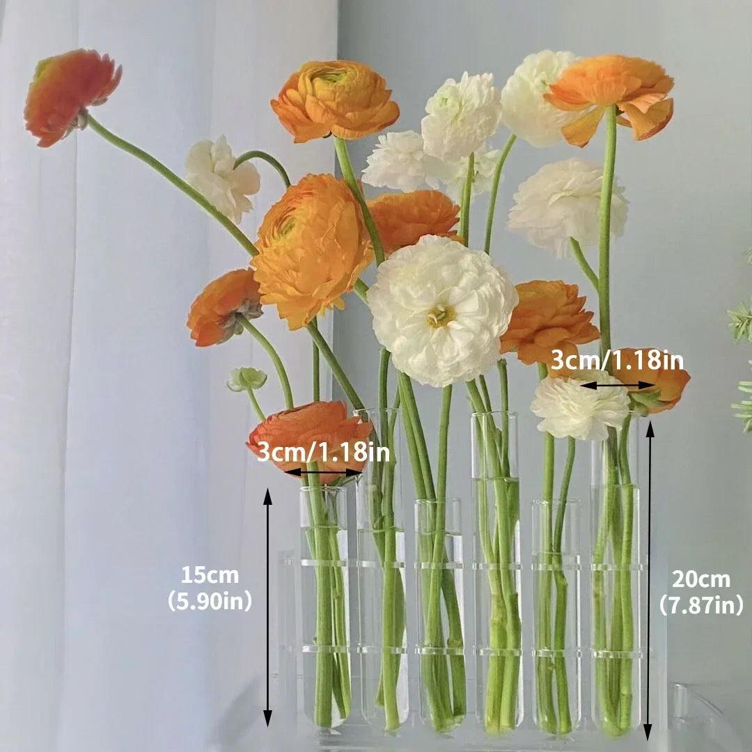 Test Tube Vases, High Appearance Glass Ornaments, Fresh Flowers, Hydroponic Planters, Combination Flower Vase Decorations