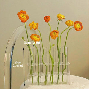 Test Tube Vases, High Appearance Glass Ornaments, Fresh Flowers, Hydroponic Planters, Combination Flower Vase Decorations