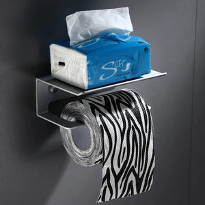 Toilet Paper Rack Sanitary Paper Roll Holder Paper Towel Holder Mobile Phone Bathroom Multi-function Shelves Accessories