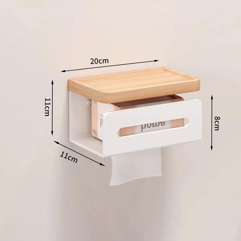 Toilet Tissue Roll Holders Wall Mount with Self Screw for Small Items,Tissue Holder for Bathroom Kitchen Bedroom