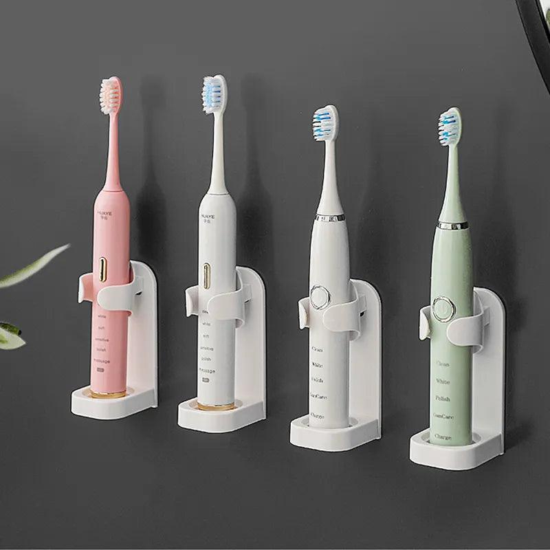 Toothbrush Stand Electric Wall-Mounted Holder Base Rack Organizer Traceless Space Saving Adults Toilet Bathroom Accessories Tool