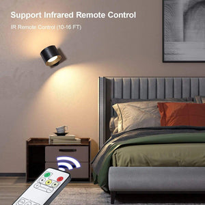 Touch Remote control Led rechargeable wall lamp Rechargeable Battery powered LED cordless wall sconces light with USB charging