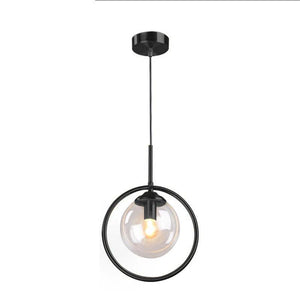 Transparent Amber Smoky Gray Glass Ball Pendant Lights Magic Bean Suspension Lamp Bar Dining Restaurant Indoor Hanging Lighting