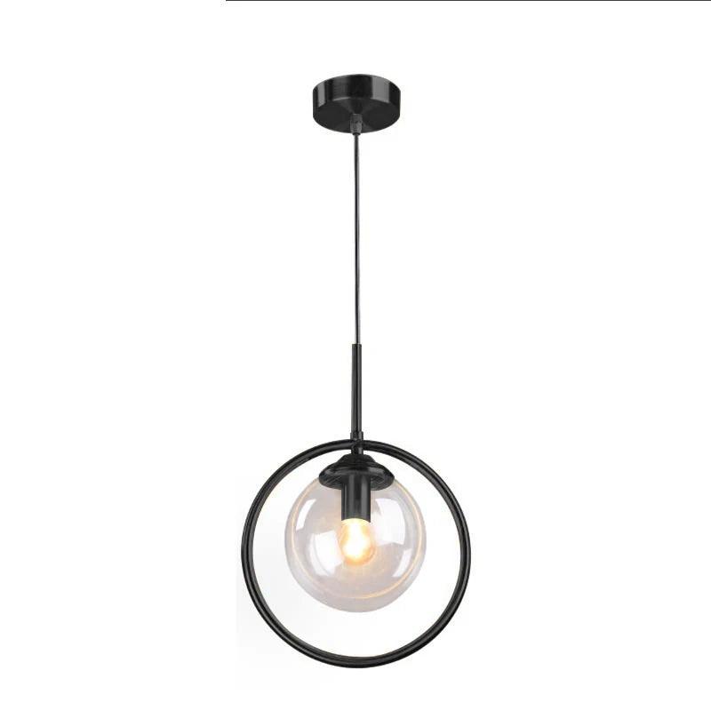 Transparent Amber Smoky Gray Glass Ball Pendant Lights Magic Bean Suspension Lamp Bar Dining Restaurant Indoor Hanging Lighting