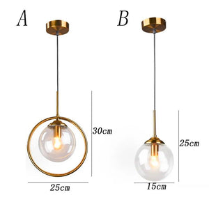 Transparent Amber Smoky Gray Glass Ball Pendant Lights Magic Bean Suspension Lamp Bar Dining Restaurant Indoor Hanging Lighting