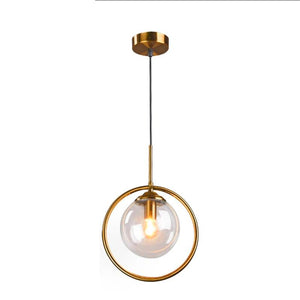 Transparent Amber Smoky Gray Glass Ball Pendant Lights Magic Bean Suspension Lamp Bar Dining Restaurant Indoor Hanging Lighting