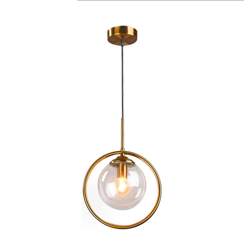 Transparent Amber Smoky Gray Glass Ball Pendant Lights Magic Bean Suspension Lamp Bar Dining Restaurant Indoor Hanging Lighting