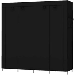 UDEAR Portable Closet Large Wardrobe Closet Clothes Organizer with 6 Storage Shelves（black/grey/beige）optional