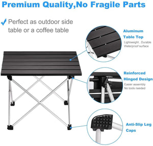 Ultralight Portable Folding Camping Table Foldable Outdoor Dinner Desk High Strength Aluminum Alloy For Garden Party Picnic BBQ