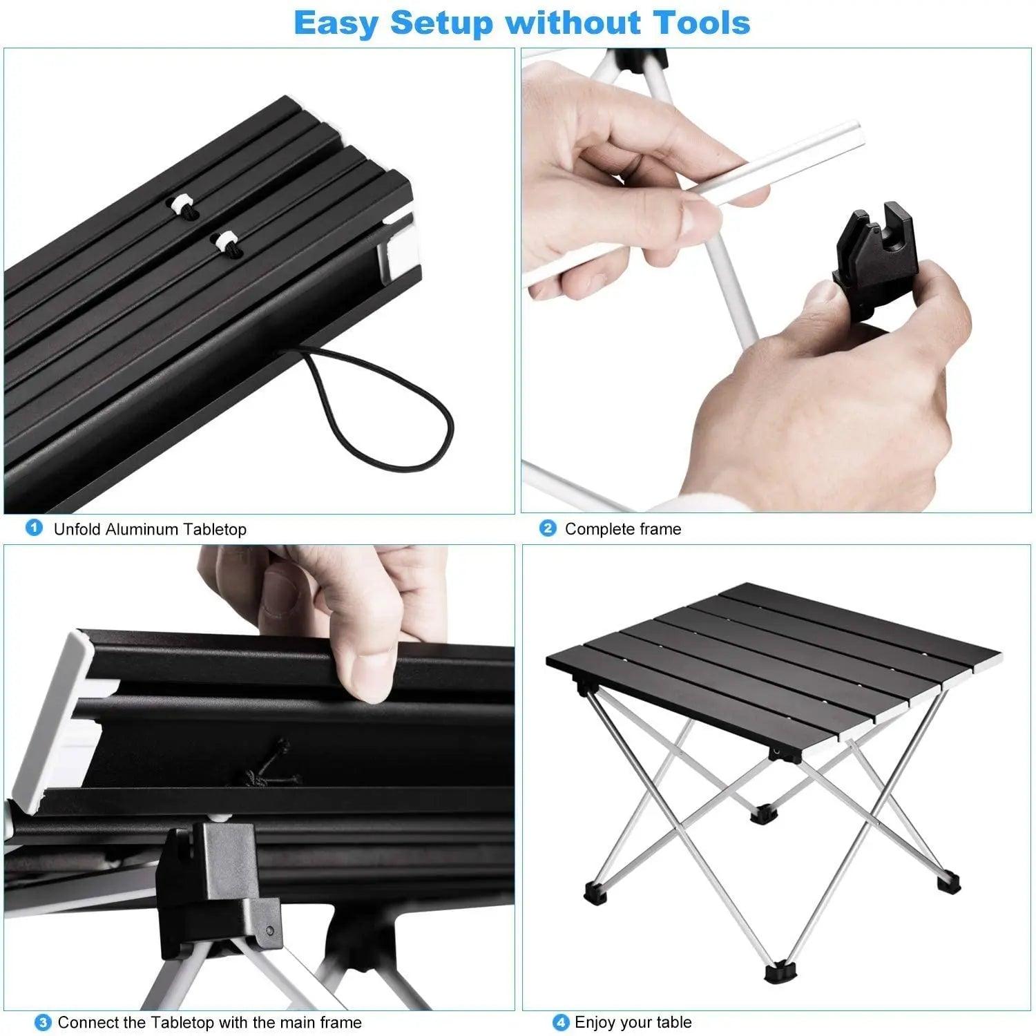 Ultralight Portable Folding Camping Table Foldable Outdoor Dinner Desk High Strength Aluminum Alloy For Garden Party Picnic BBQ