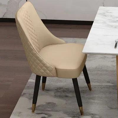 Unique Lounge Dining Chair Nordic Light Luxury Household Solid Leather Hotel Dining Table Chair Leisure Silla Italian Furniture