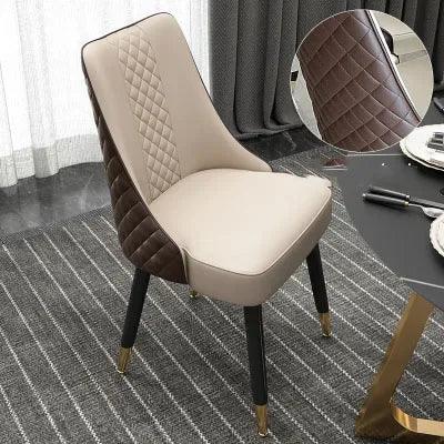 Unique Lounge Dining Chair Nordic Light Luxury Household Solid Leather Hotel Dining Table Chair Leisure Silla Italian Furniture