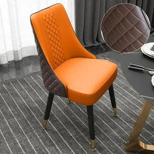 Unique Lounge Dining Chair Nordic Light Luxury Household Solid Leather Hotel Dining Table Chair Leisure Silla Italian Furniture