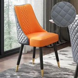 Unique Lounge Dining Chair Nordic Light Luxury Household Solid Leather Hotel Dining Table Chair Leisure Silla Italian Furniture