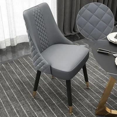 Unique Lounge Dining Chair Nordic Light Luxury Household Solid Leather Hotel Dining Table Chair Leisure Silla Italian Furniture