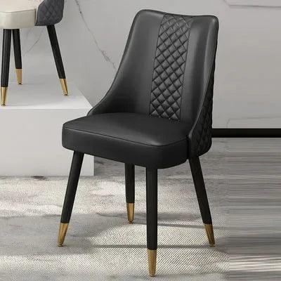 Unique Lounge Dining Chair Nordic Light Luxury Household Solid Leather Hotel Dining Table Chair Leisure Silla Italian Furniture