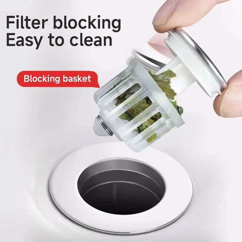 Universal Basin Pop-up Drain Filter Wash Basin Hair Sink Strainer Kitchen Bathtub Stopper Shower Plug Bathroom Tool