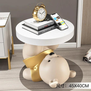 Vigorous Bear Statue Side Table Designer Simple Animal Free Shipping Coffee Tables Night Floor Basse De Salon Home Furniture