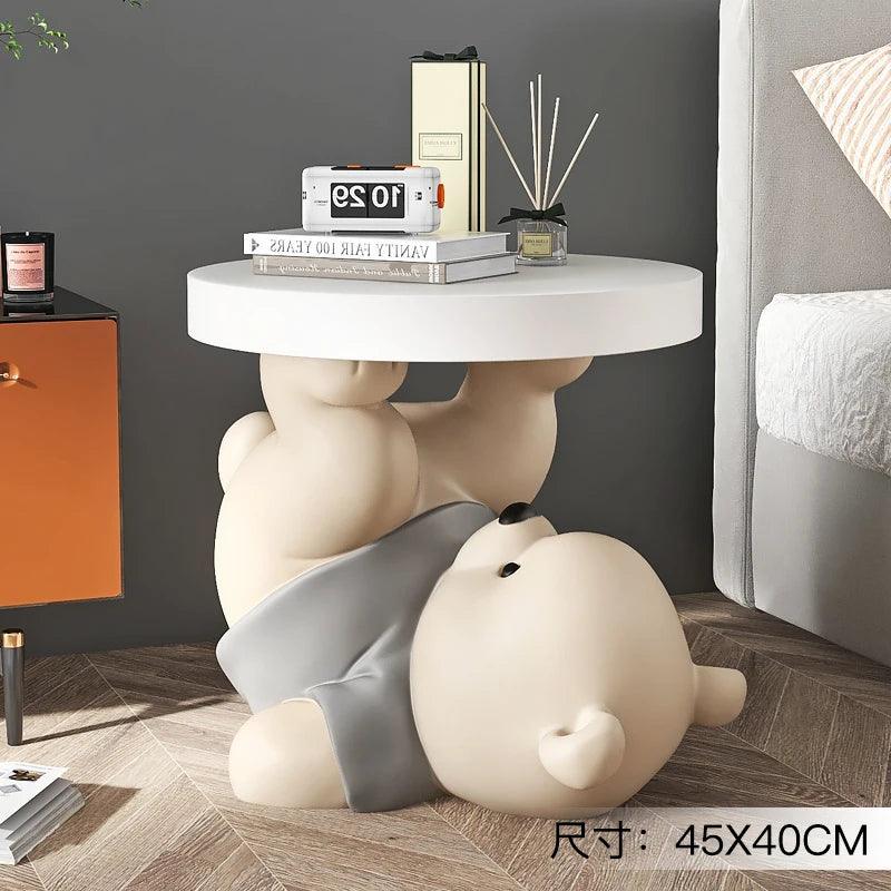 Vigorous Bear Statue Side Table Designer Simple Animal Free Shipping Coffee Tables Night Floor Basse De Salon Home Furniture