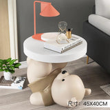 Vigorous Bear Statue Side Table Designer Simple Animal Free Shipping Coffee Tables Night Floor Basse De Salon Home Furniture