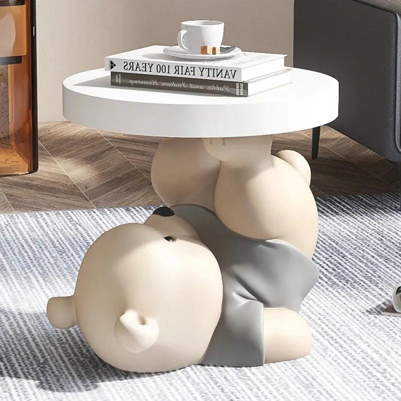 Vigorous Bear Statue Side Table Designer Simple Animal Free Shipping Coffee Tables Night Floor Basse De Salon Home Furniture