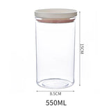 WBBOOMING 2 Different Color Sealed Ring Bottles Kitchen Storage Box Transparent Food Canister Keep Fresh New Clear Container