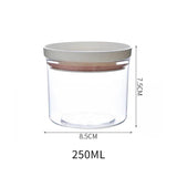 WBBOOMING 2 Different Color Sealed Ring Bottles Kitchen Storage Box Transparent Food Canister Keep Fresh New Clear Container