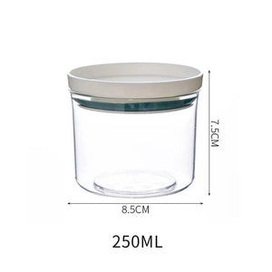 WBBOOMING 2 Different Color Sealed Ring Bottles Kitchen Storage Box Transparent Food Canister Keep Fresh New Clear Container