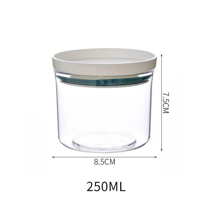 WBBOOMING 2 Different Color Sealed Ring Bottles Kitchen Storage Box Transparent Food Canister Keep Fresh New Clear Container