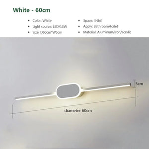 Wall Lamp above Mirror LED long sconces for Bathroom Vanity Makeup Dressing Toilet Bedside Home Decor Interior Light Fixtures