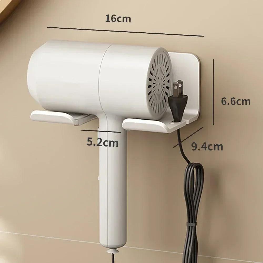 Wall Mounted Hair Dryer Holder For Dyson Bathroom Shelf without Drilling Plastic Hair dryer stand Bathroom Organizer